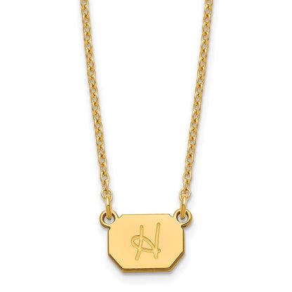 Gold Plated Sterling Silver/Gold Initial Necklace