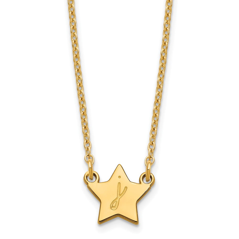 Gold Plated Sterling Silver/Gold Initial Star Necklace