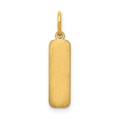 Gold Plated Sterling Silver/Gold Small Blank Bar Charm