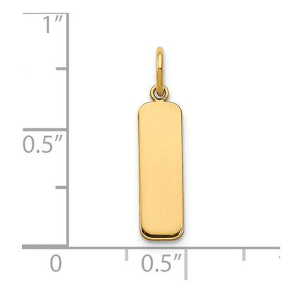14k Yellow Gold 14k Yellow Gold Small  Blank Bar Charm