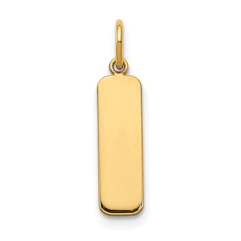 14k Yellow Gold 14k Yellow Gold Small  Blank Bar Charm