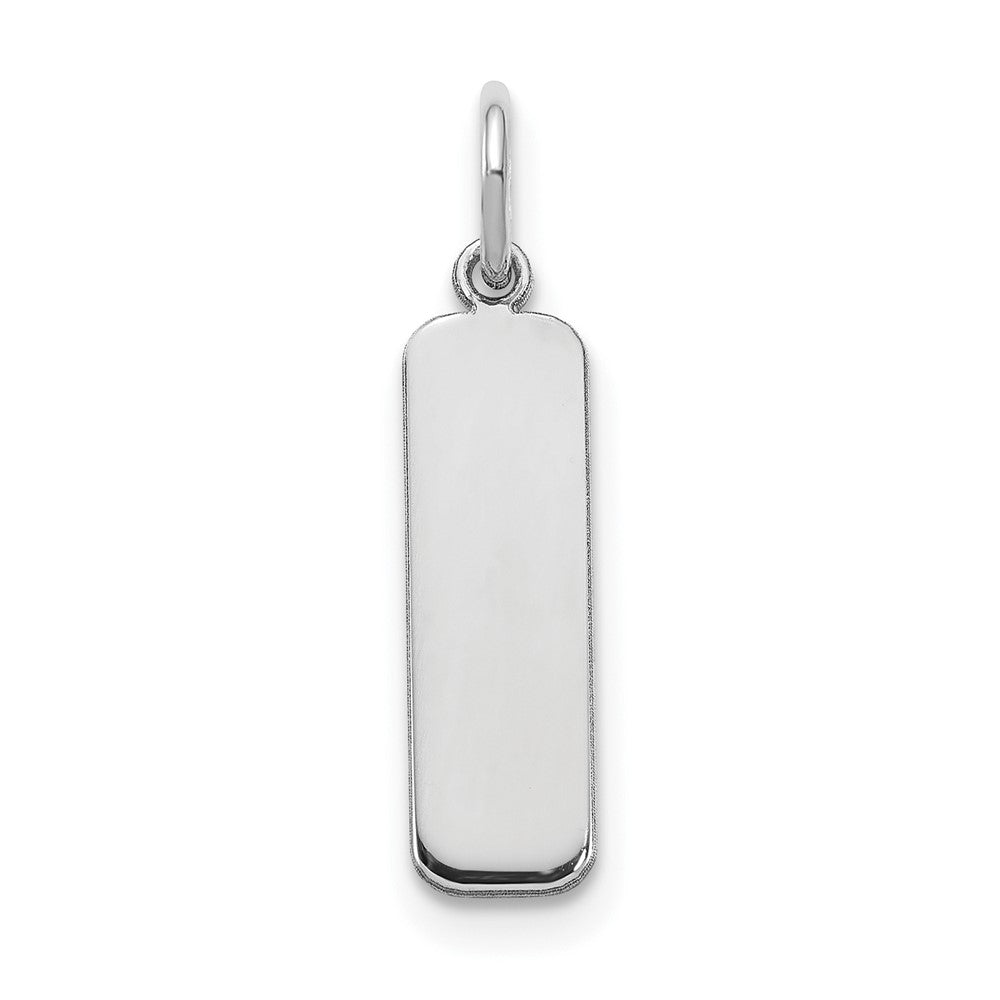 10k White Gold 10k White Gold Small Blank Bar Charm