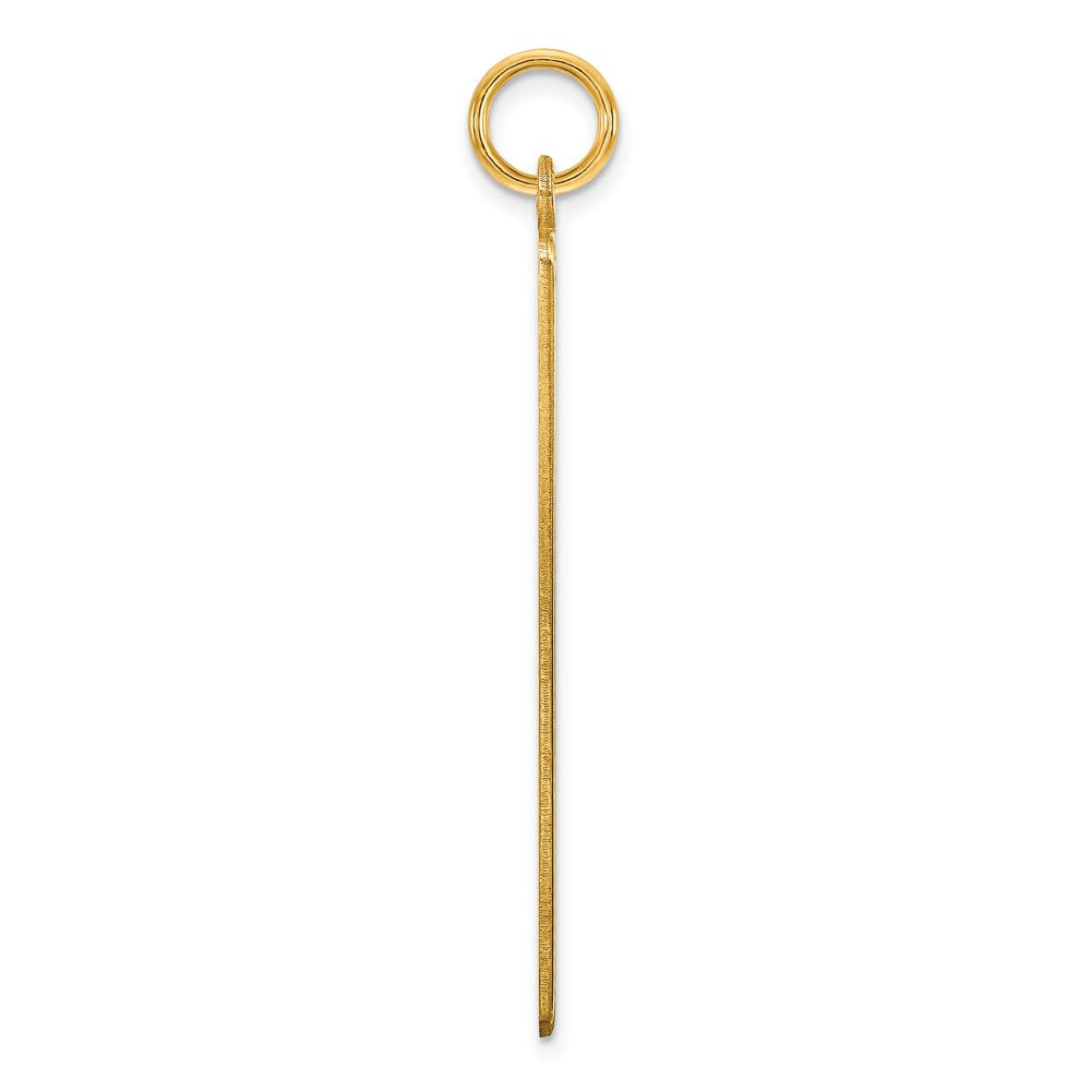 Gold Plated Sterling Silver/Gold Large Blank Bar Charm