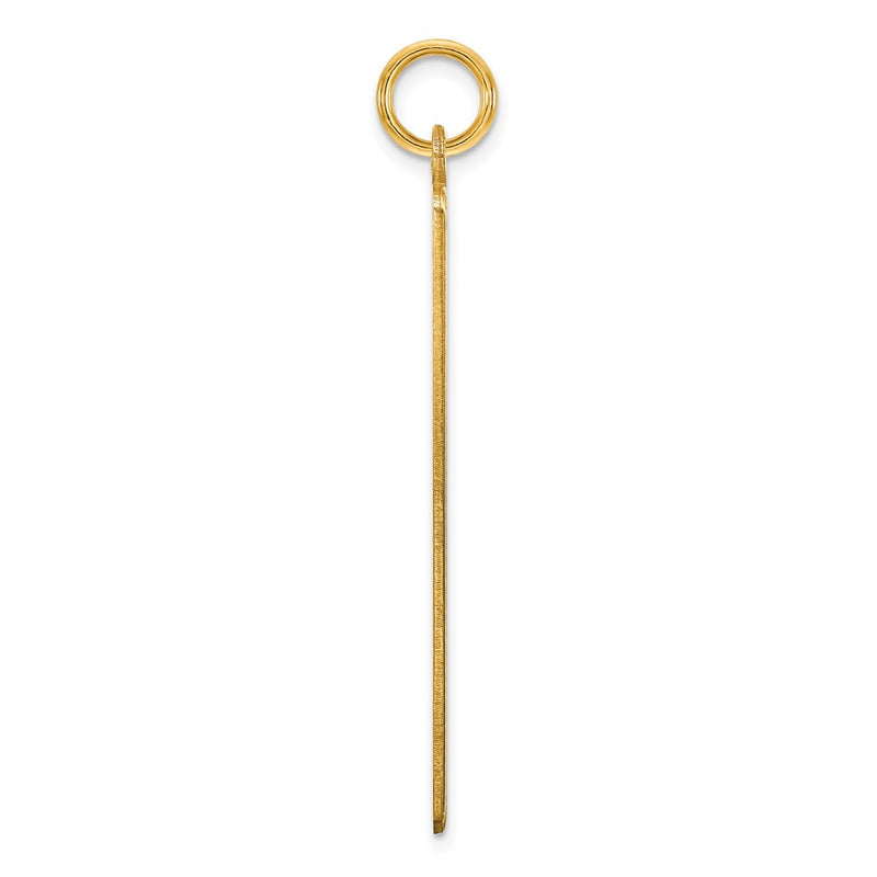 Gold Plated Sterling Silver/Gold Large Blank Bar Charm
