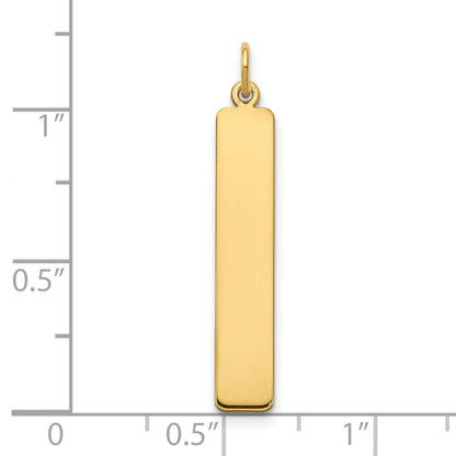 Gold Plated Sterling Silver/Gold Large Blank Bar Charm