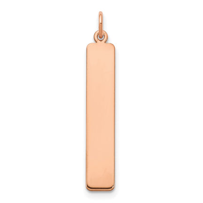 14k Rose Gold 14k Rose Gold Large Blank Bar Charm