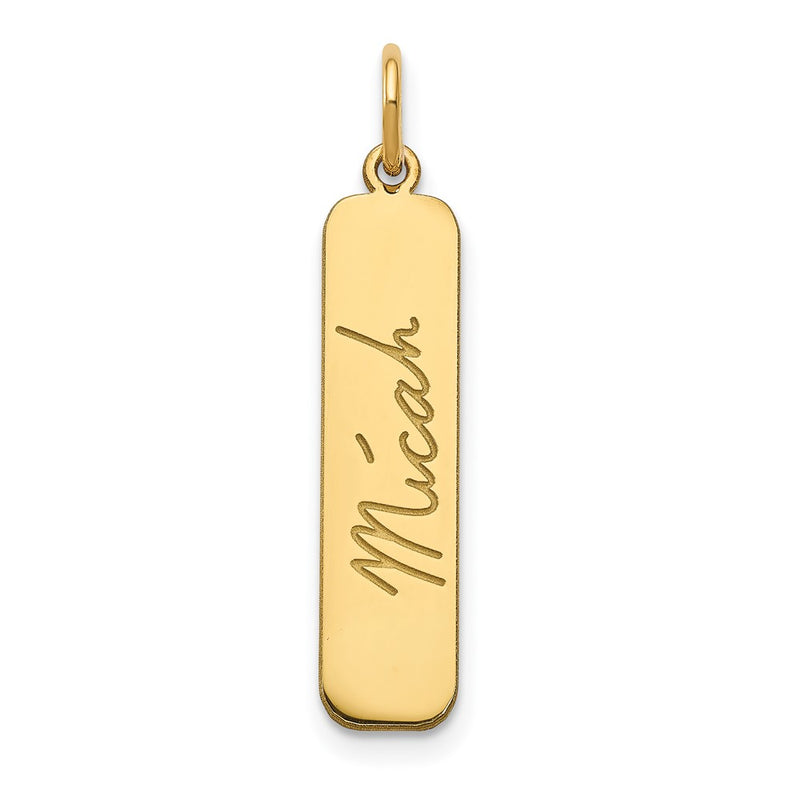 Gold Plated Sterling Silver/Gold Signature Bar Charm