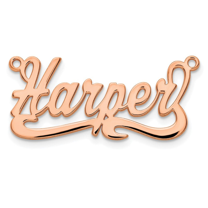 14K Rose Gold Polished Name Plate