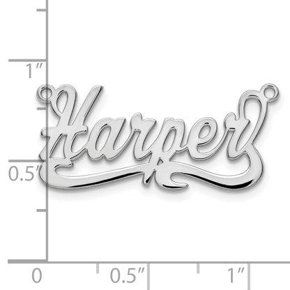 Gold Plated Sterling Silver/Gold Polished Name Plate