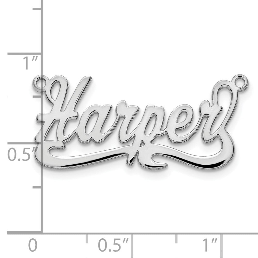 14K White Gold Polished Name Plate