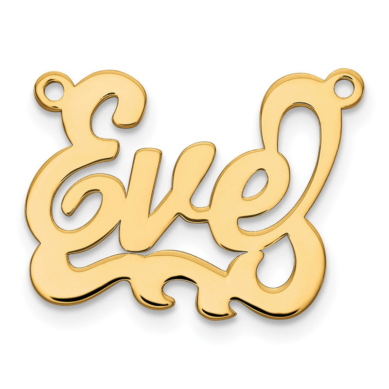 Gold Plated Sterling Silver/Gold Polished Name Plate