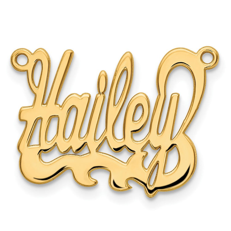 14K Yellow Gold Polished Name Plate