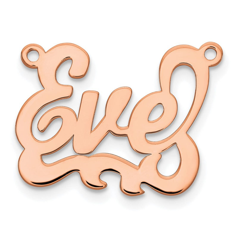 Rose Plated Sterling Silver/Rose Polished Name Plate