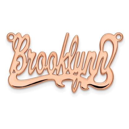 Rose Plated Sterling Silver/Rose Polished Name Plate
