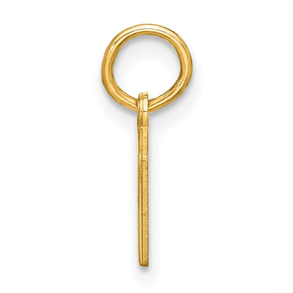 14k Yellow Gold 14KY Lower case Letter A Initial Pendant