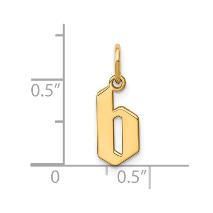14k Yellow Gold 14KY Lower case Letter B Initial Pendant