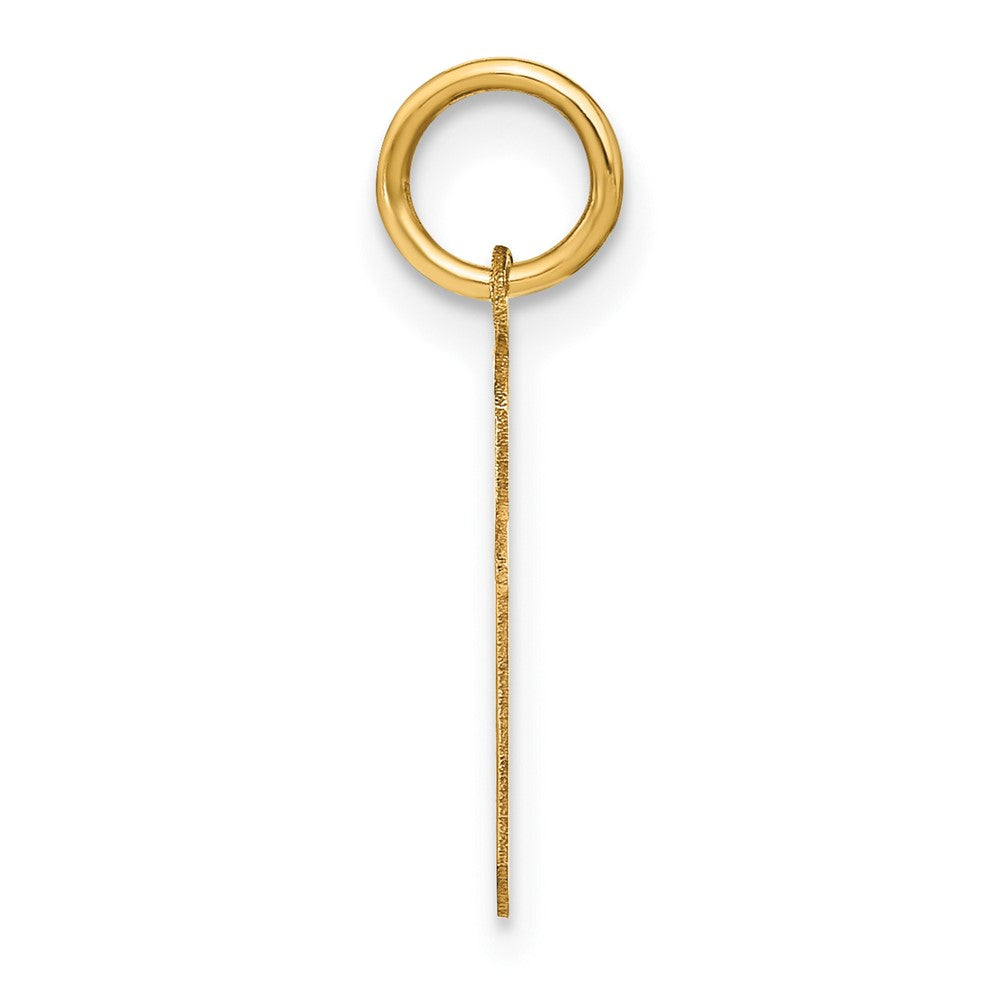 14k Yellow Gold 14ky Lowercase Letter F Initial Pendant