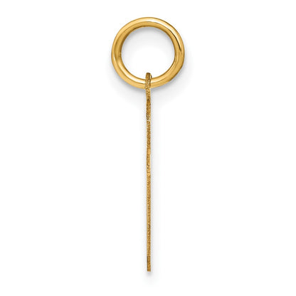 14k Yellow Gold 14ky Lowercase Letter F Initial Pendant