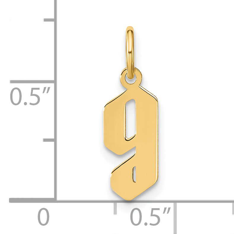 14K Yellow Gold 14Ky Lowercase Letter G Initial Pendant