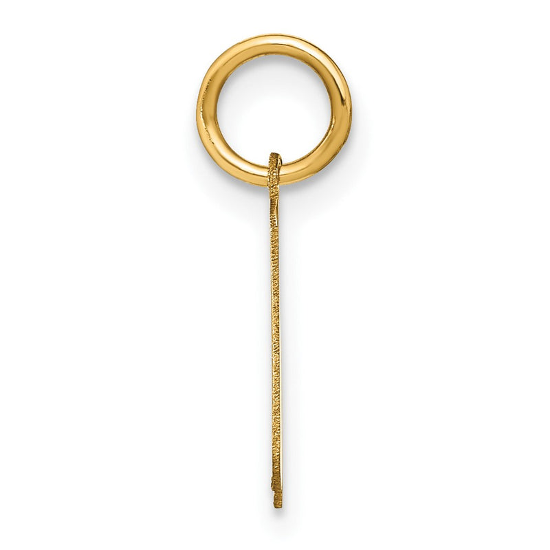 14k Yellow Gold 14ky Lowercase Letter H Initial Pendant