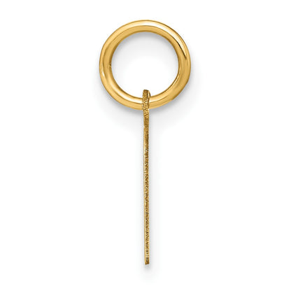 14k Yellow Gold 14ky Lowercase Letter M Initial Pendant