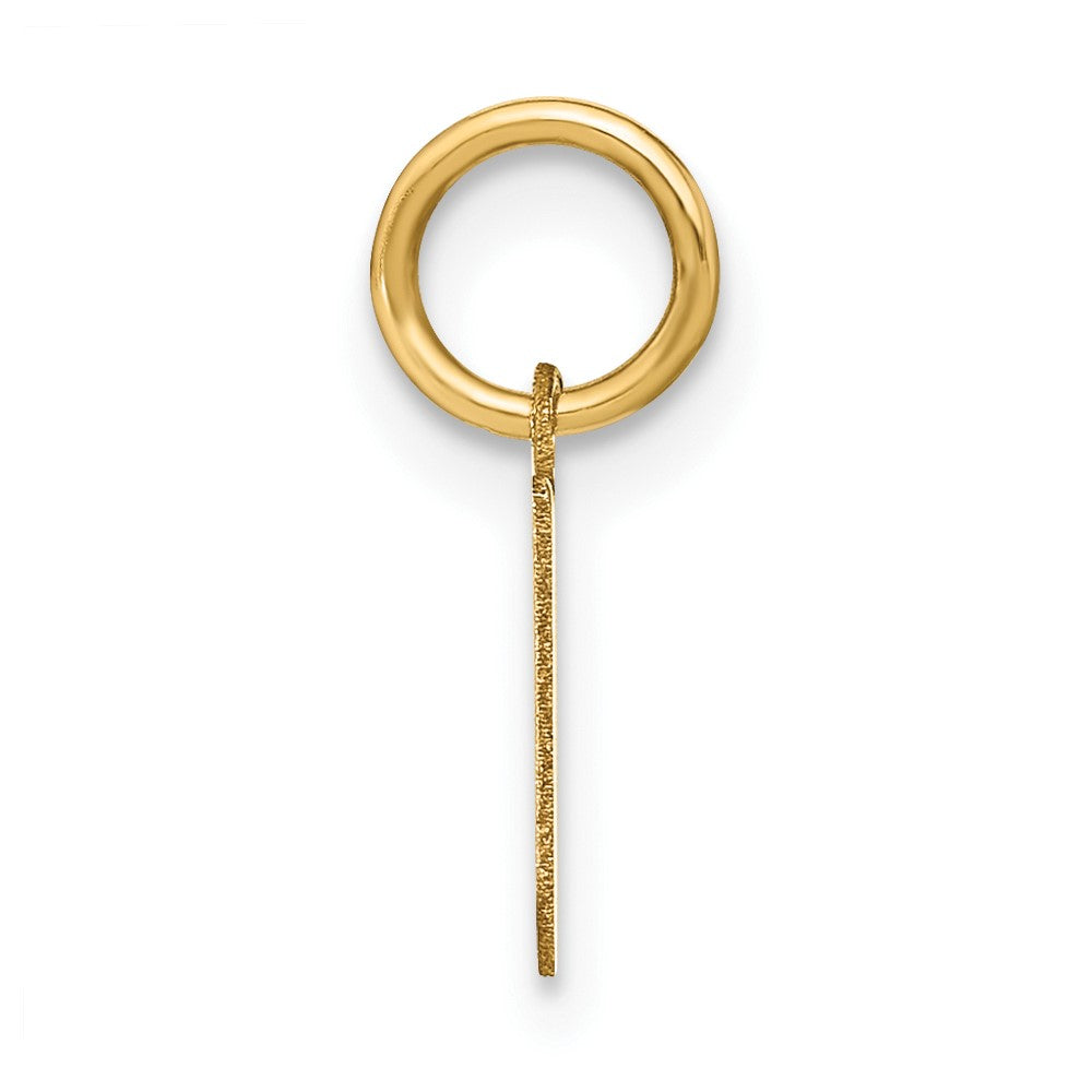 14k Yellow Gold 14ky Lowercase Letter N Initial Pendant