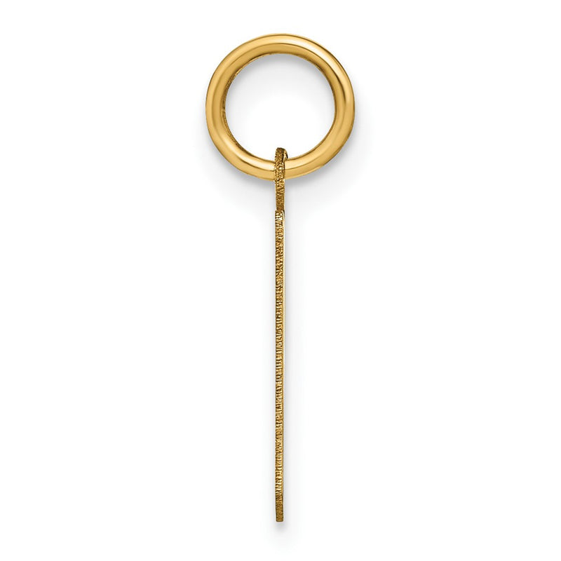 14k Yellow Gold 14ky Lowercase Letter P Initial Pendant