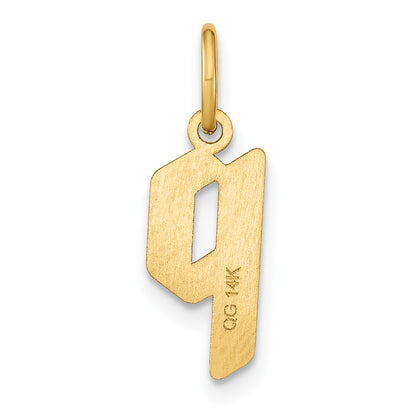 14k Yellow Gold 14ky Lowercase Letter P Initial Pendant