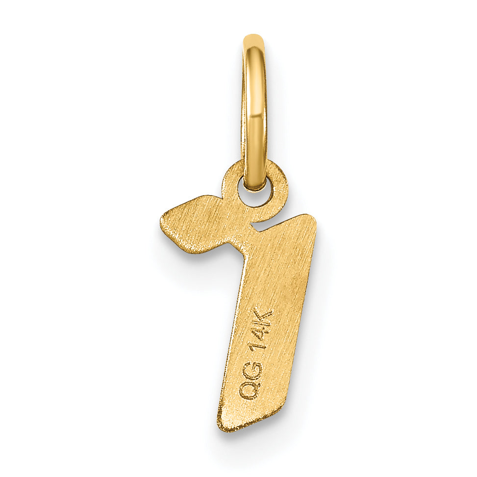 Backwards Lowercase R Gold 14k Yellow Gold 14ky Lowercase Letter R Initial Pendant – Goldia.com