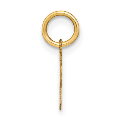 14k Yellow Gold 14ky Lowercase Letter S Initial Pendant