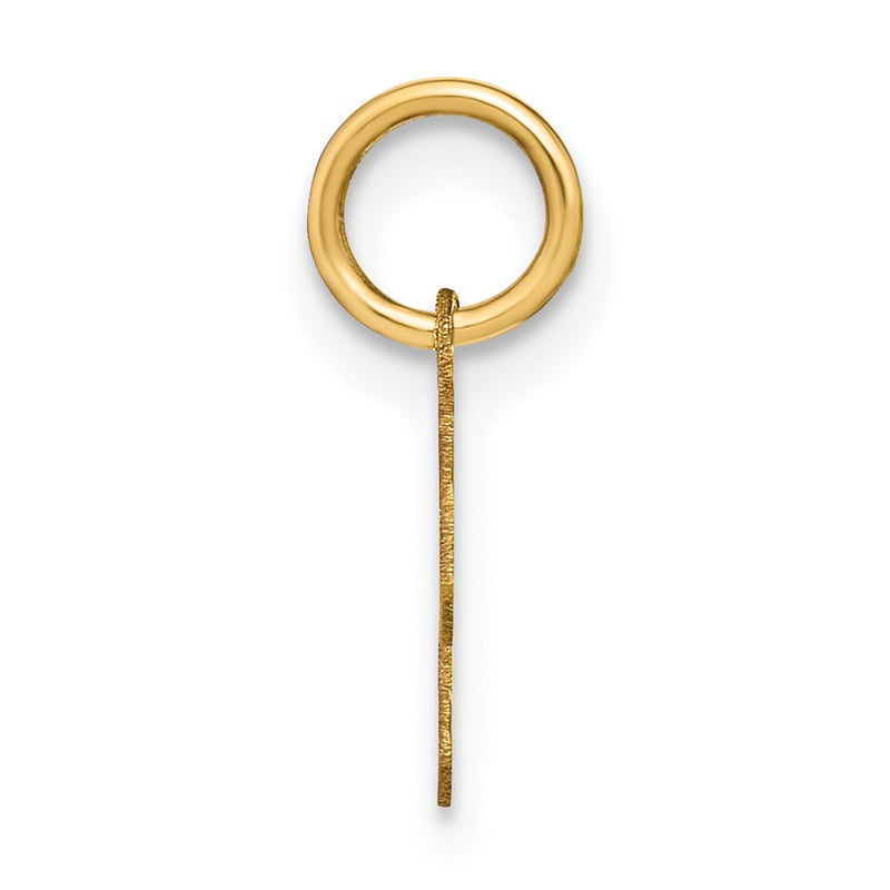 14k Yellow Gold 14ky Lowercase Letter S Initial Pendant