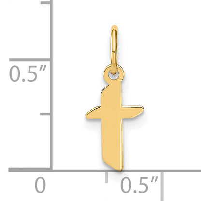 14k Yellow Gold 14ky Lowercase Letter T Initial Pendant