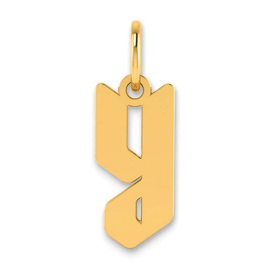 14K Yellow Gold 14Ky Lowercase Letter Y Initial Pendant