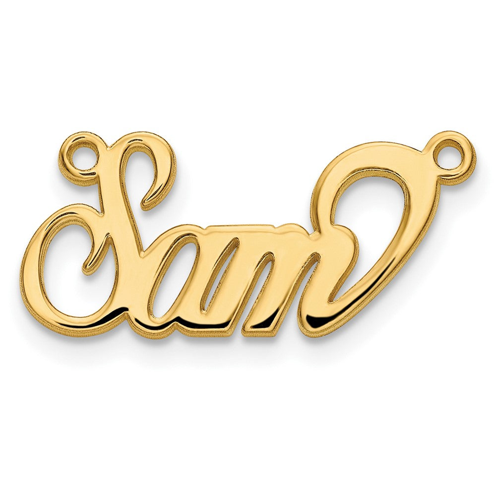 Gold Plated Sterling Silver/Gold Name Plate