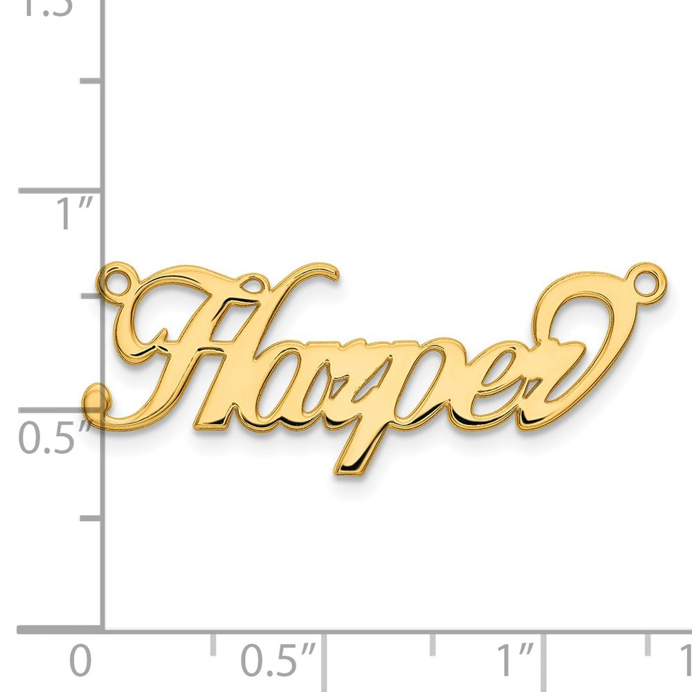 Gold Plated Sterling Silver/Gold Name Plate