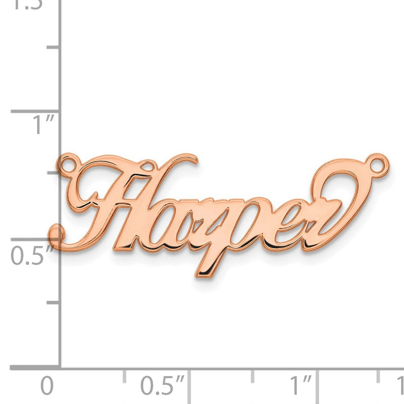 14K Rose Gold Name Plate