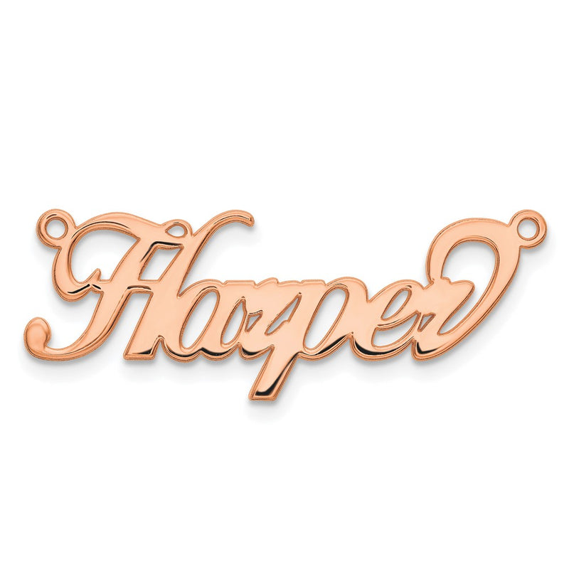 14K Rose Gold Name Plate