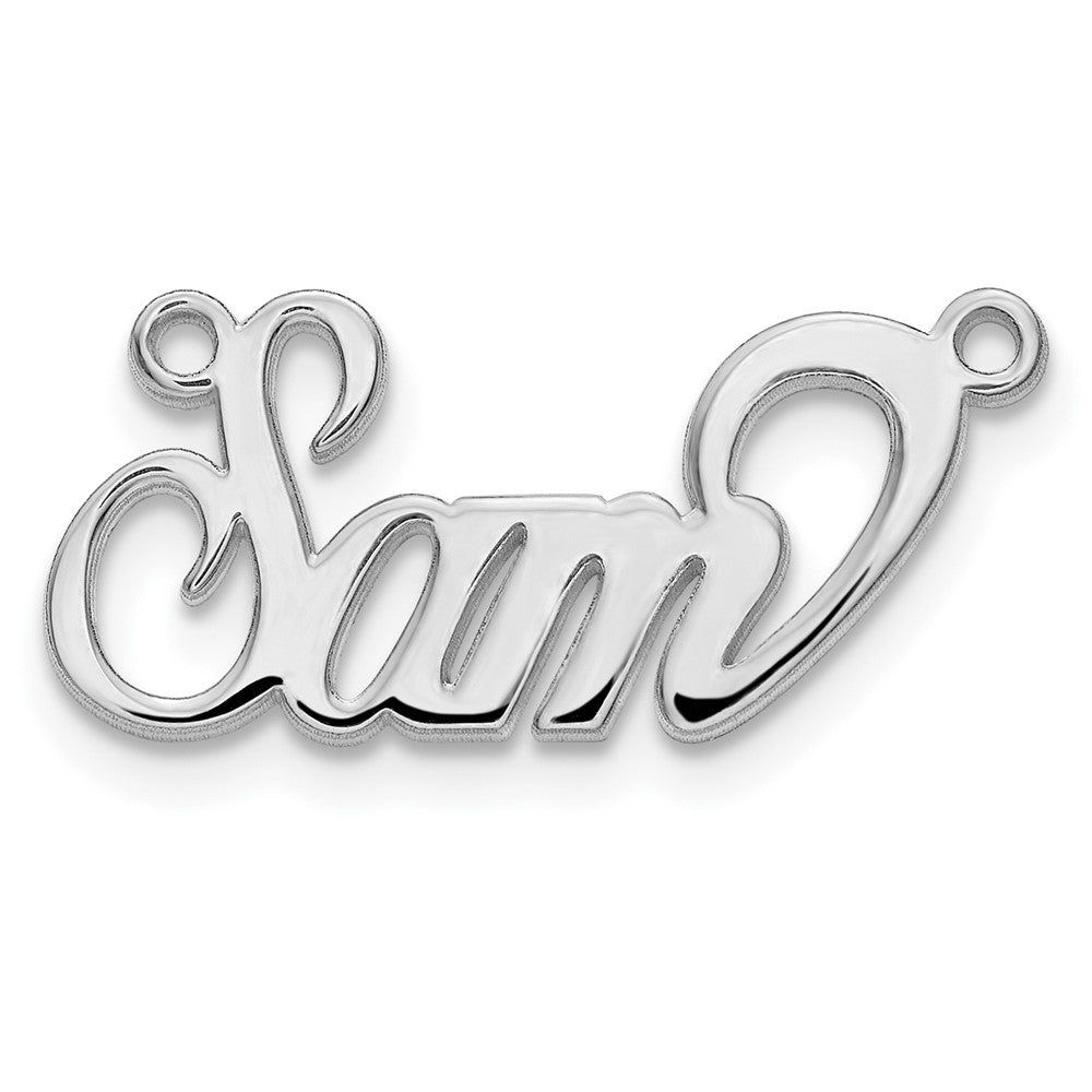 Sterling Silver Silver/Rhodium Plated Name Plate