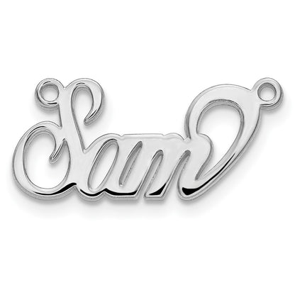 Sterling Silver Silver/Rhodium Plated Name Plate