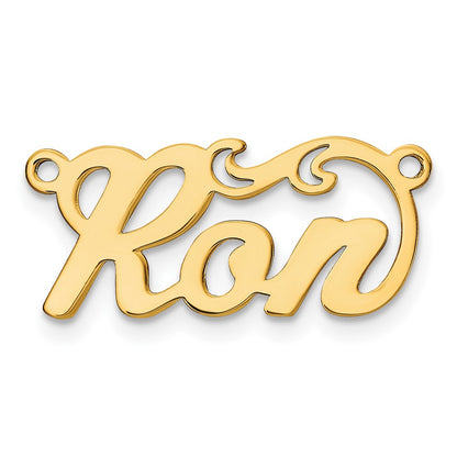 14K Yellow Gold Polished Name Plate