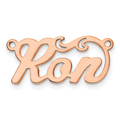 Rose Plated Sterling Silver/Rose Polished Name Plate