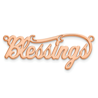 Rose Plated Sterling Silver/Rose Polished Name Plate