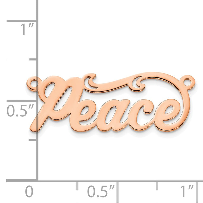 14K Rose Gold Polished Name Plate