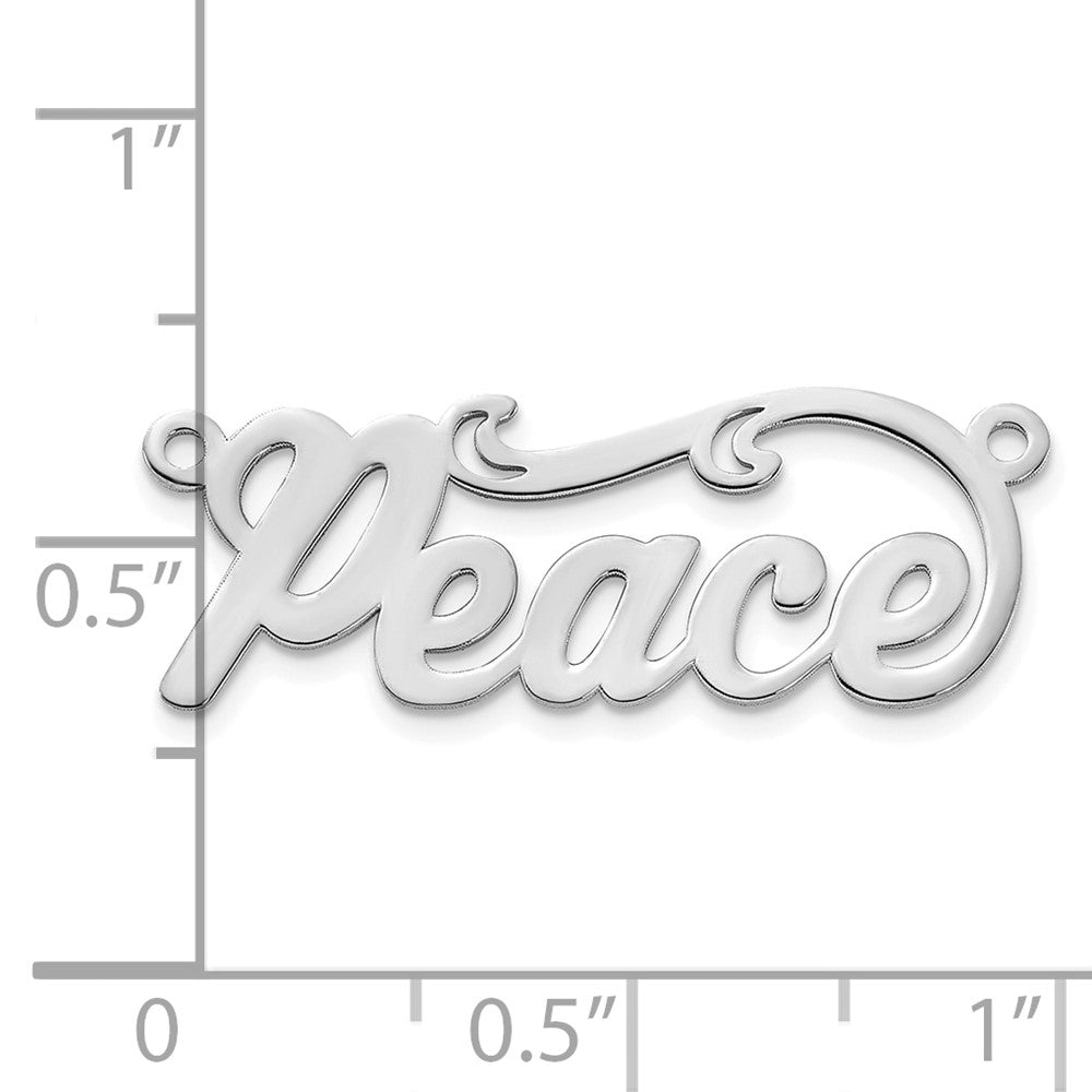 14K White Gold Polished Name Plate