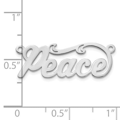 14K White Gold Polished Name Plate