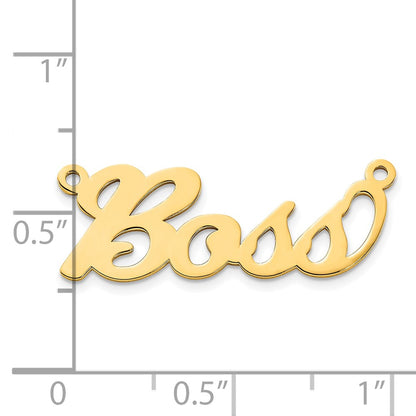 14K Yellow Gold Name Plate