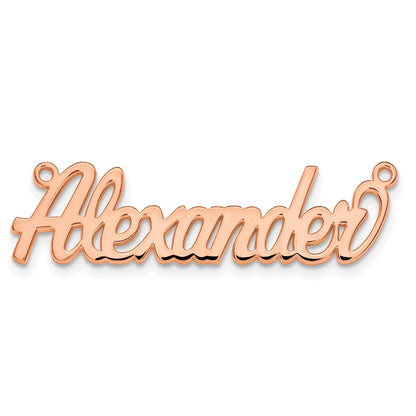 Rose Plated Sterling Silver/Rose Name Plate