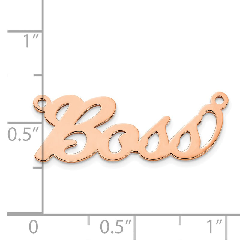 14K Rose Gold Name Plate