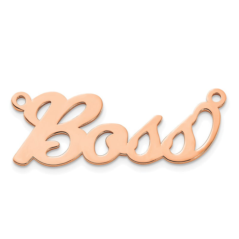 14K Rose Gold Name Plate