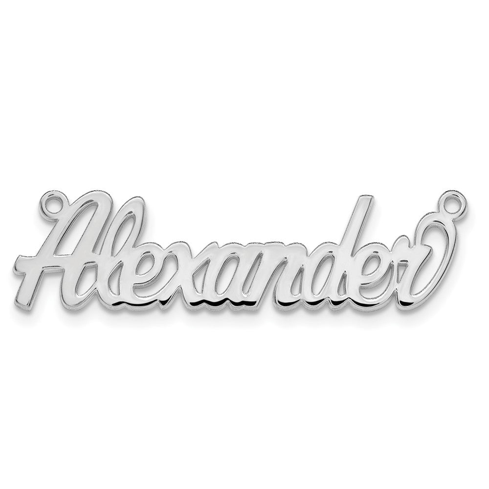 Sterling Silver Silver/Rhodium Plated Name Plate